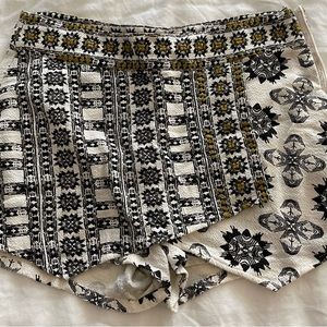 Free People Tribal Woven Print Cotton Skort Size 4
